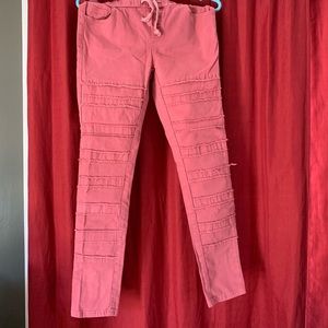 pink Roma Studio Premium Collection Women's Skinny Pants Drawstring
